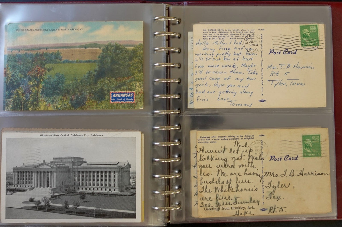 Postal History Of Texas Families Postcard & Cover Collection Album ZAYIX