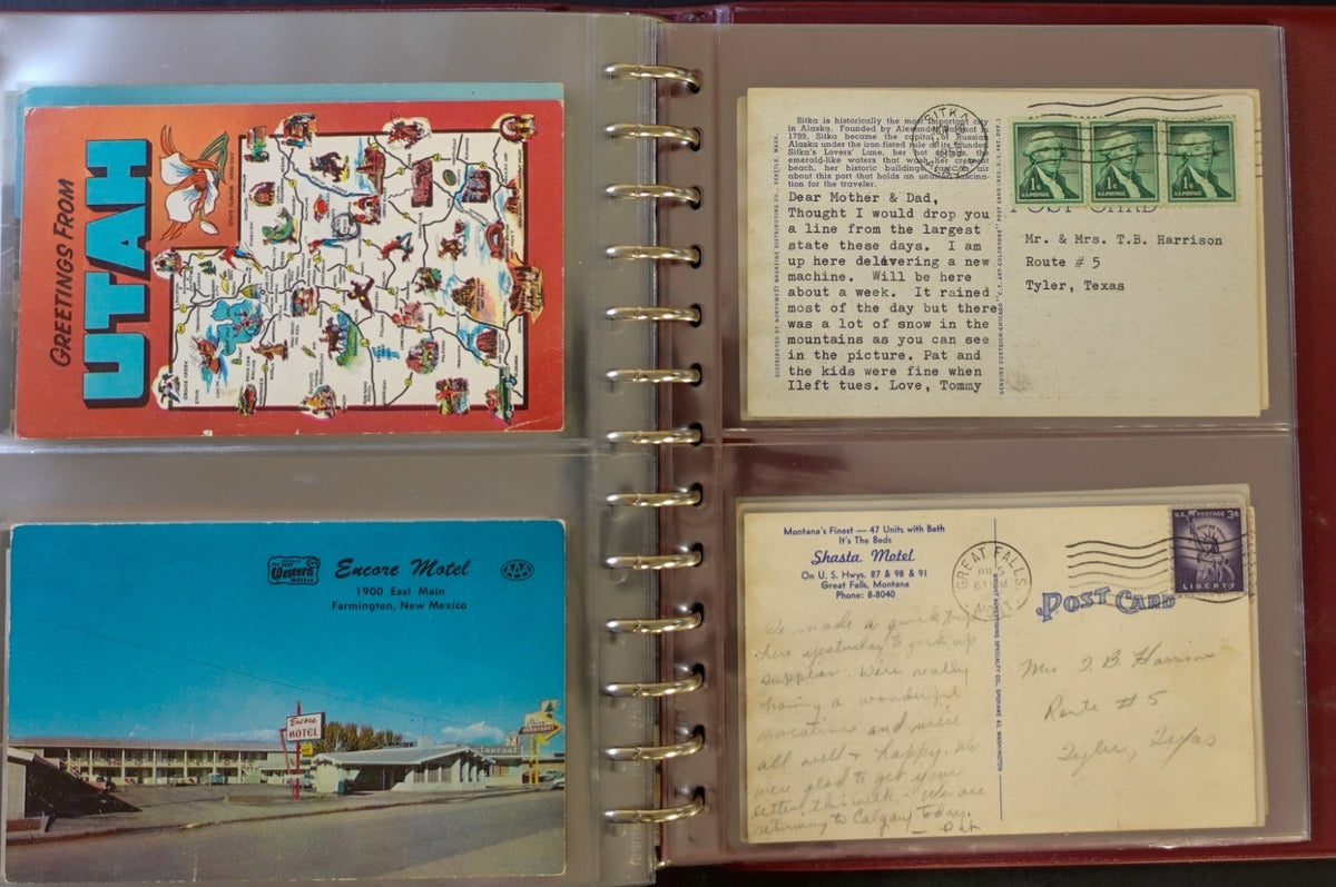 Postal History Of Texas Families Postcard & Cover Collection Album ZAYIX