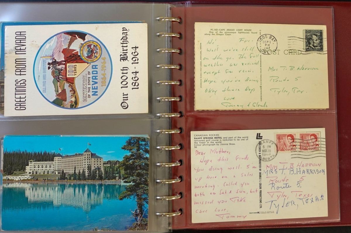 Postal History Of Texas Families Postcard & Cover Collection Album ZAYIX