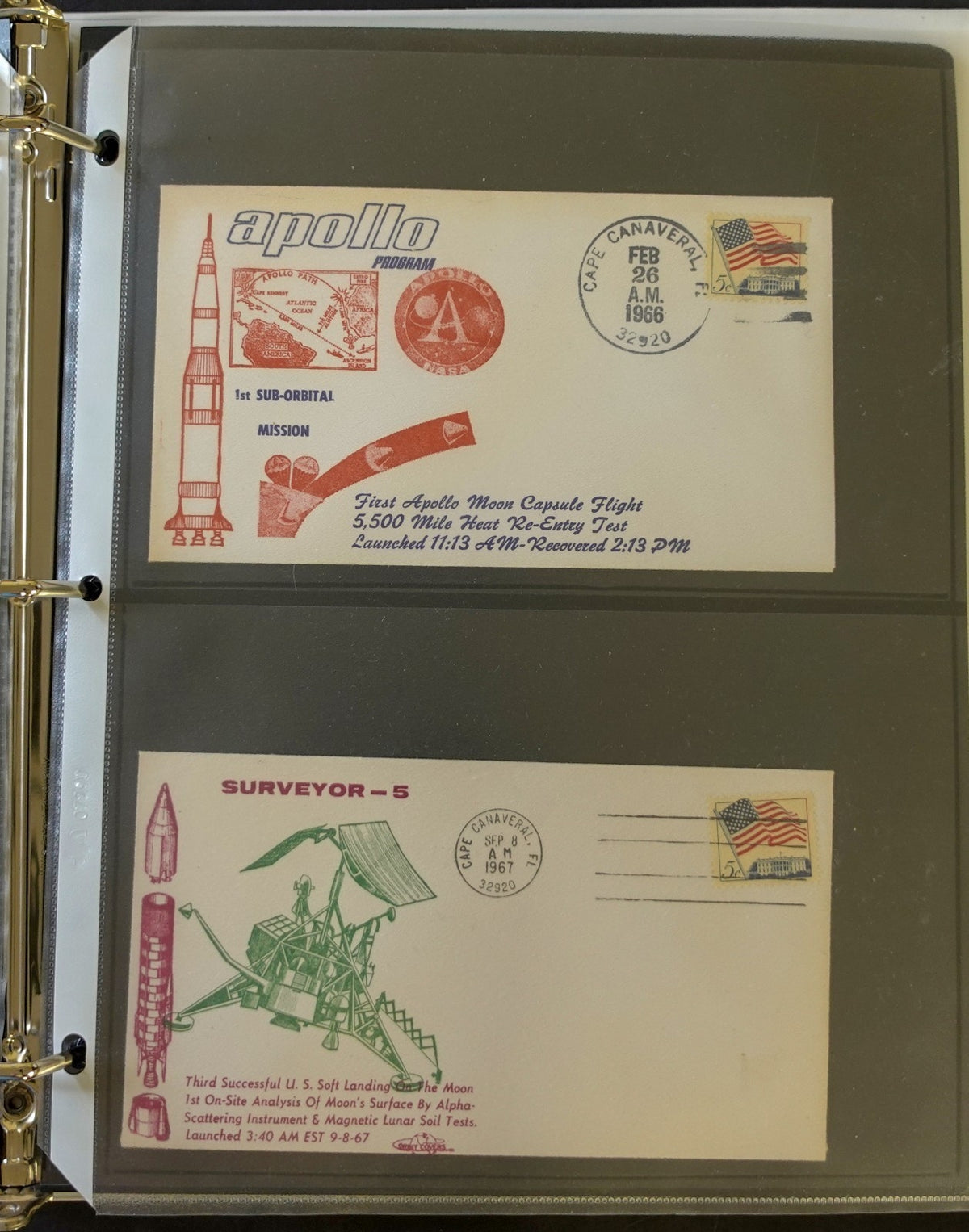 United States Space Event Covers & FDC Collection Album 1968-1989 ZAYIX