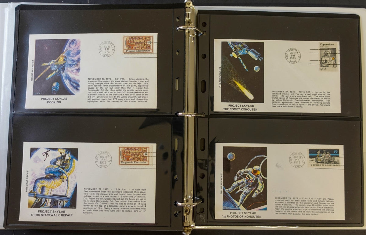 United States Space Event Covers & FDC Collection Album 1968-1989 ZAYIX