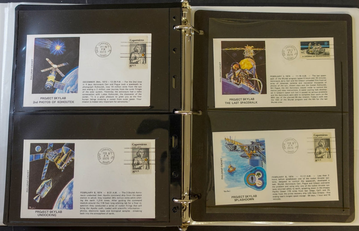United States Space Event Covers & FDC Collection Album 1968-1989 ZAYIX
