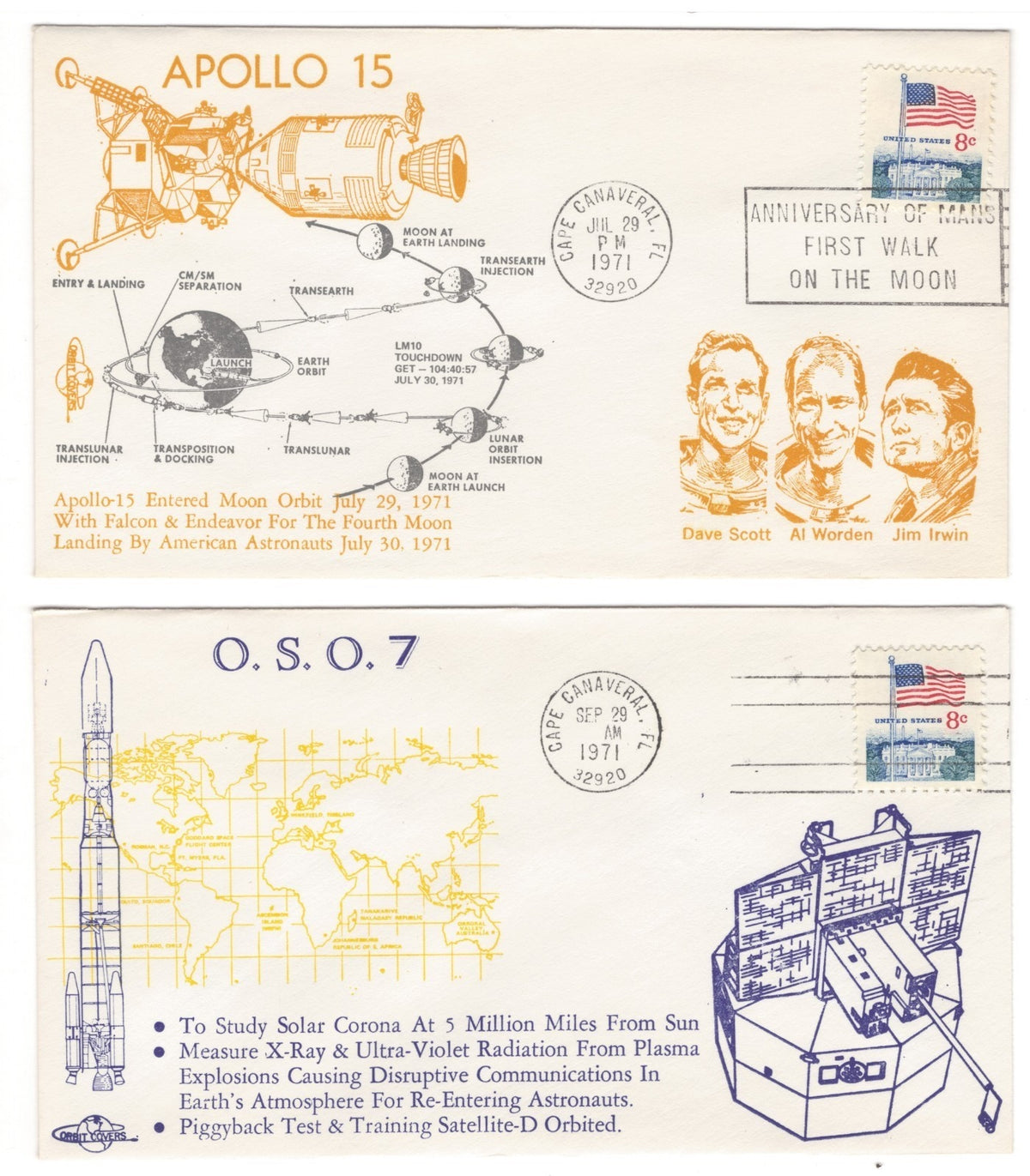 United States Space Event Covers & FDC Collection Album 1968-1989 ZAYIX