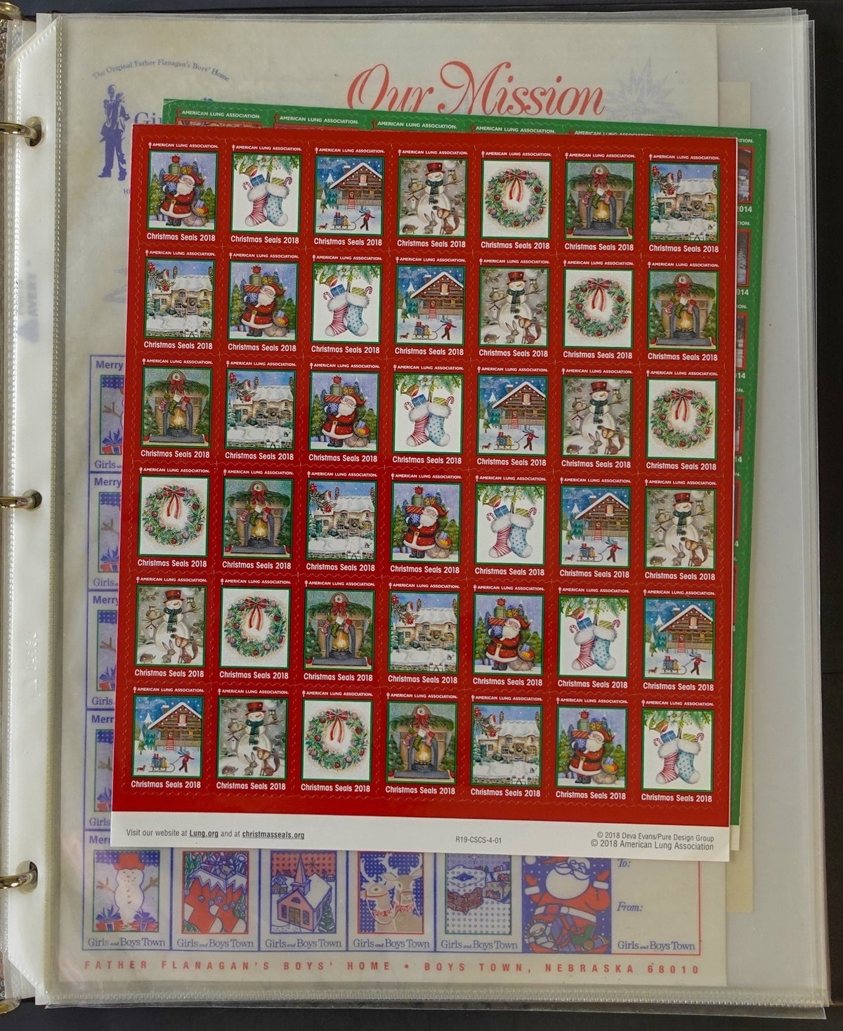 Christmas Seals Conservation Stamps & Cinderellas Stamp Collection Album ZAYIX