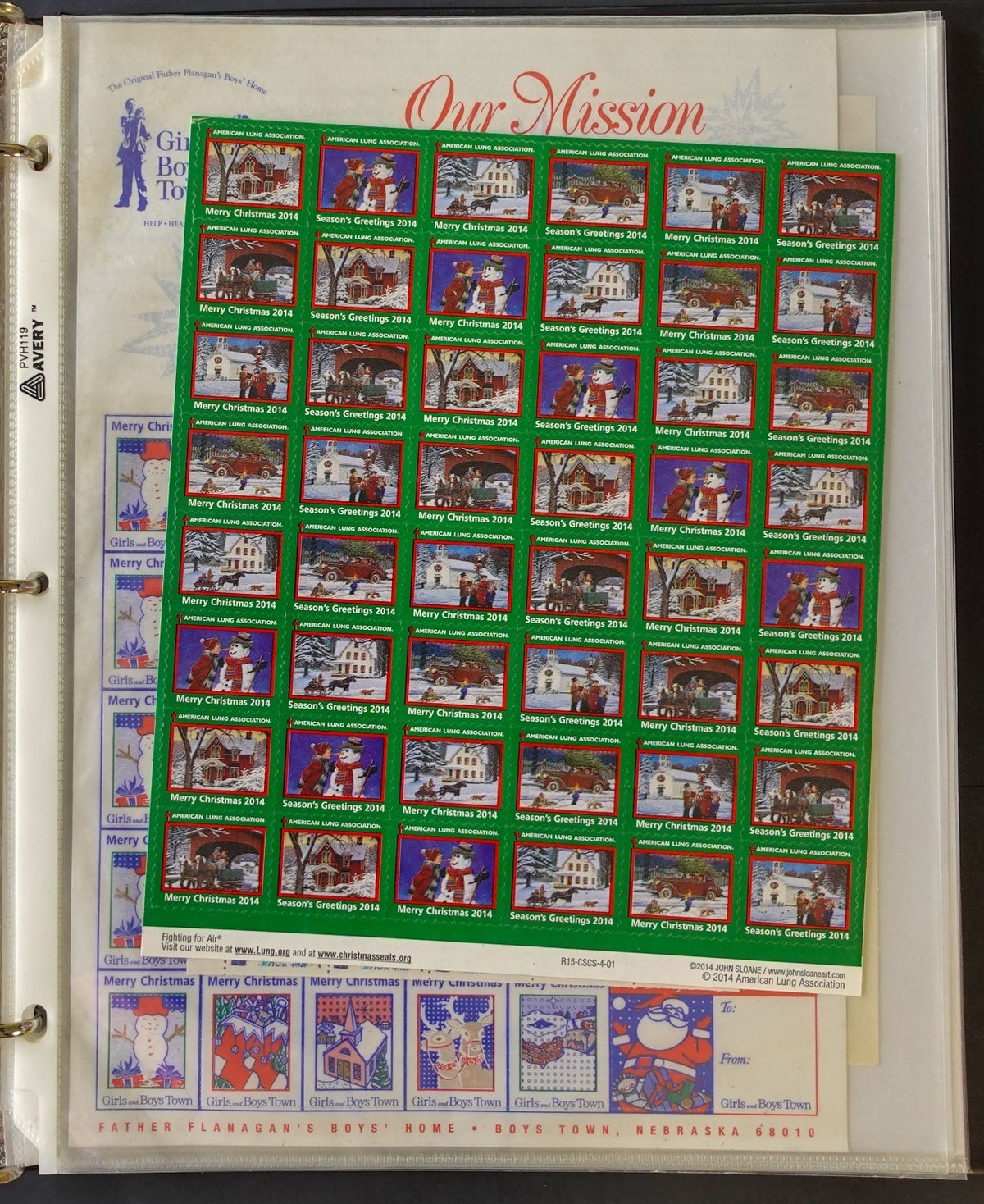 Christmas Seals Conservation Stamps & Cinderellas Stamp Collection Album ZAYIX