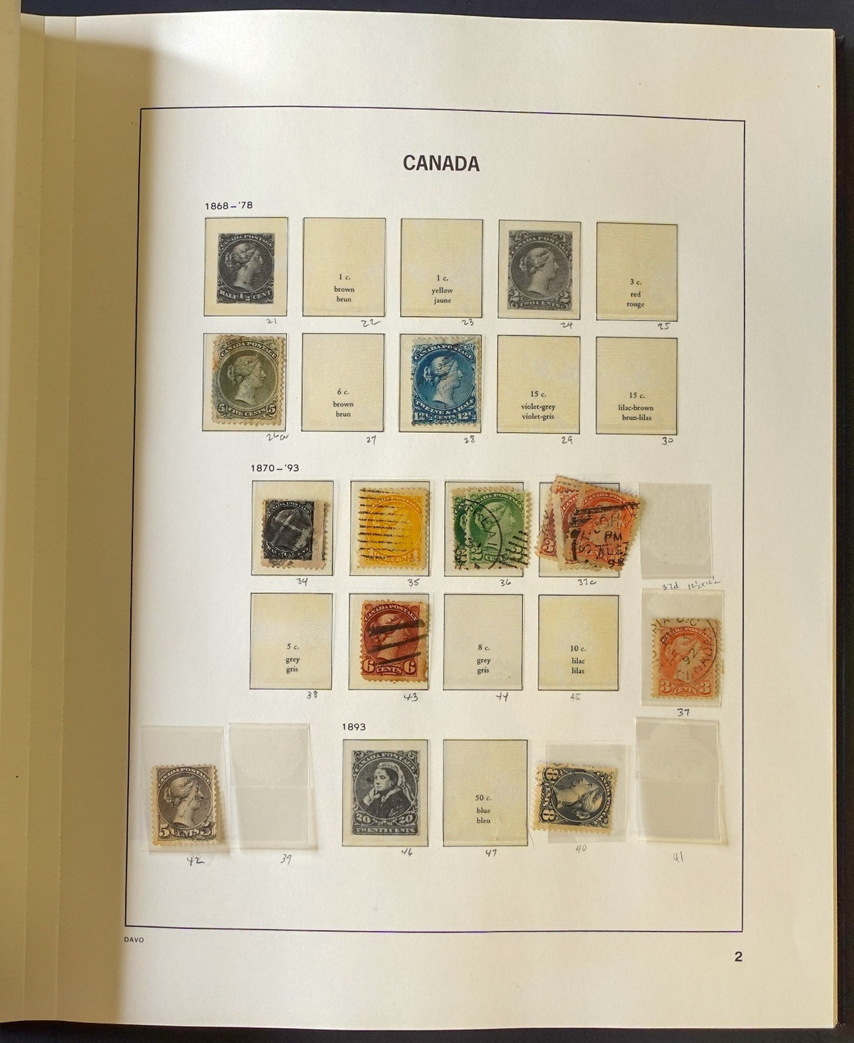 Canada Stamp Collection Davo Album & Slipcase 2 Volume Set 1851-1970 ZAYIX