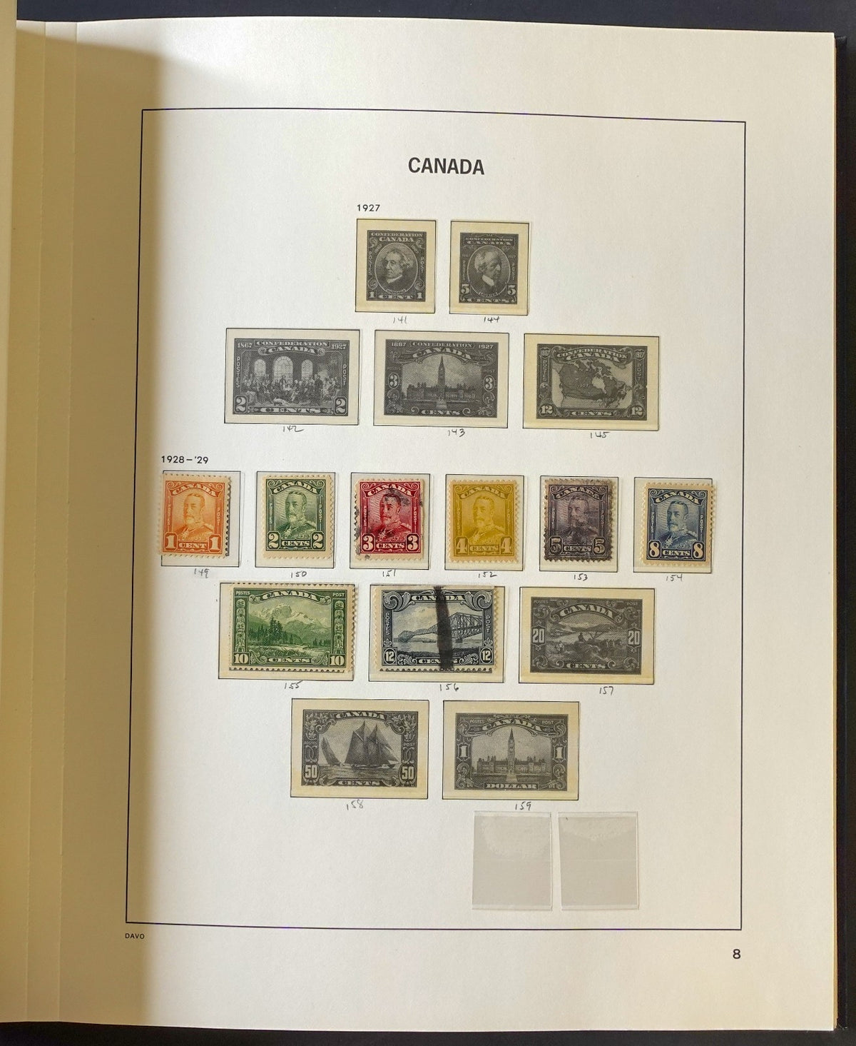 Canada Stamp Collection Davo Album & Slipcase 2 Volume Set 1851-1970 ZAYIX
