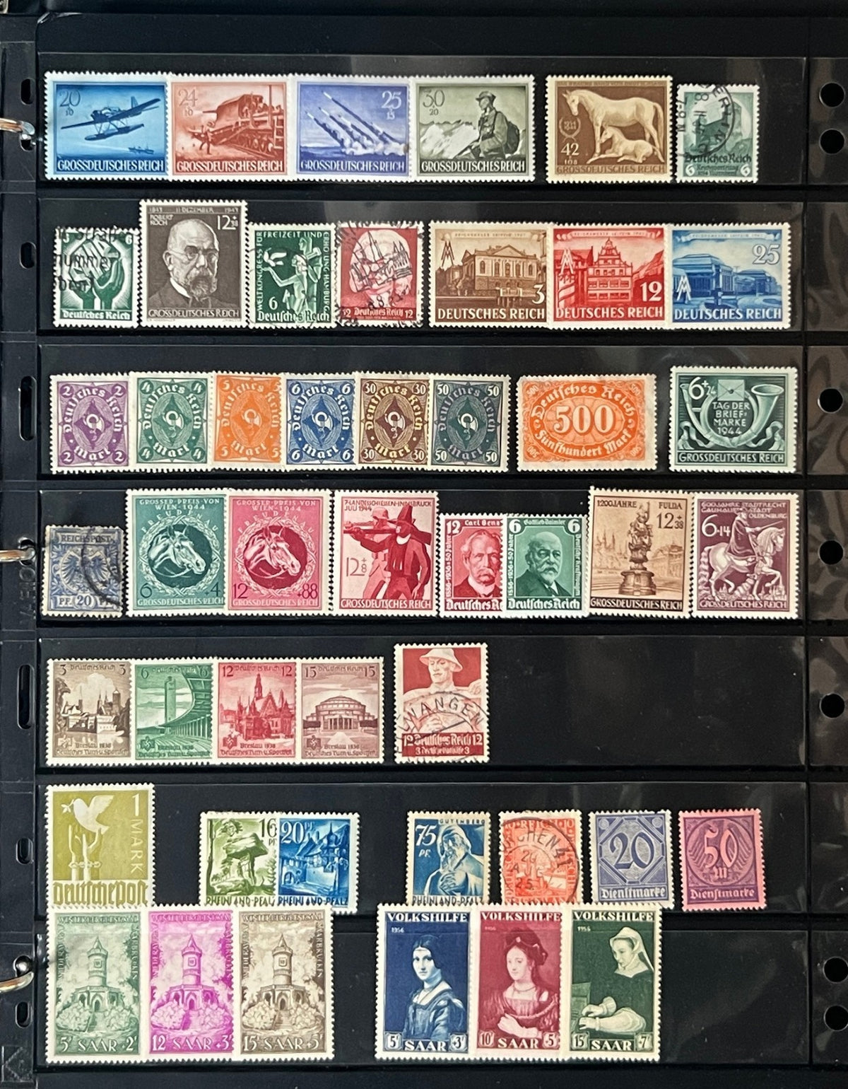 Germany Stamp Collection 13 Stockpages Mint & Used ZAYIX