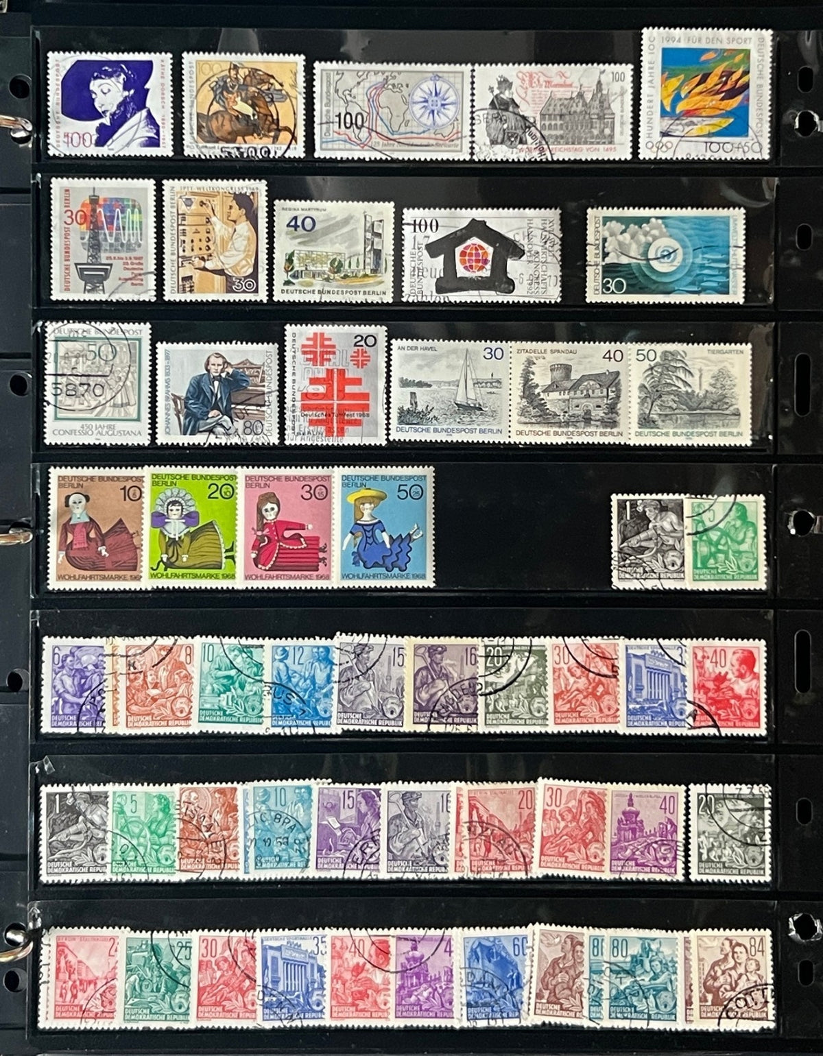 Germany Stamp Collection 13 Stockpages Mint & Used ZAYIX
