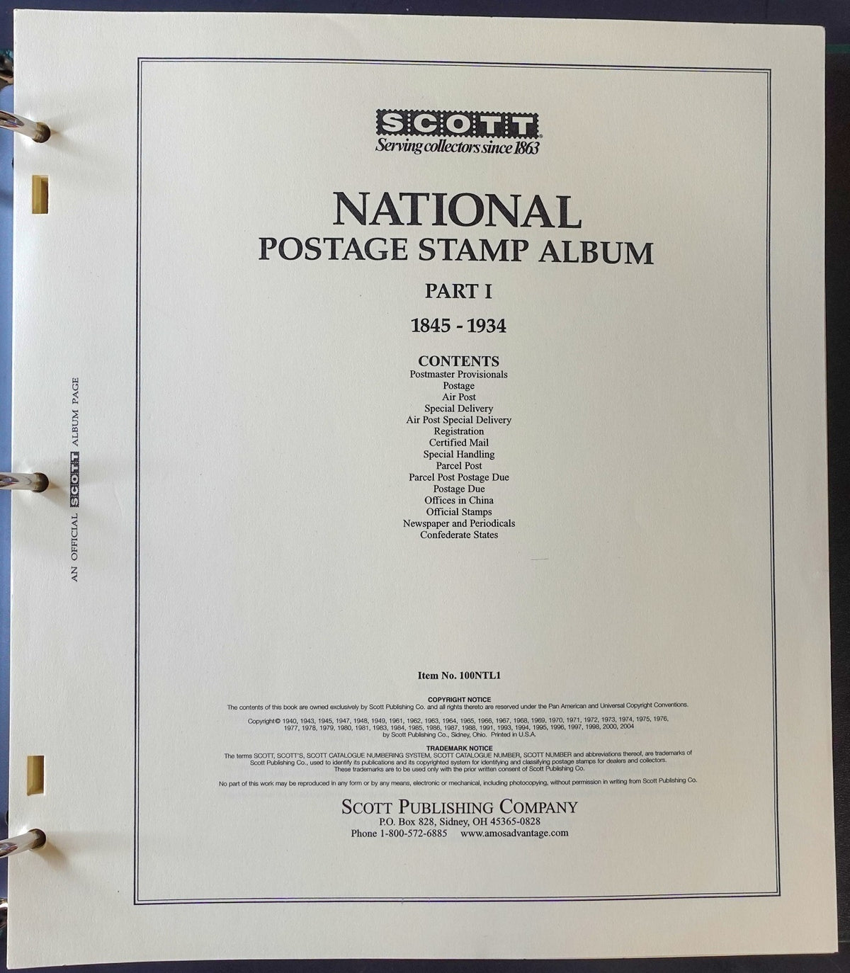 United States National Postage Stamp Scott Specialty Album 1845-1976 ZAYIX