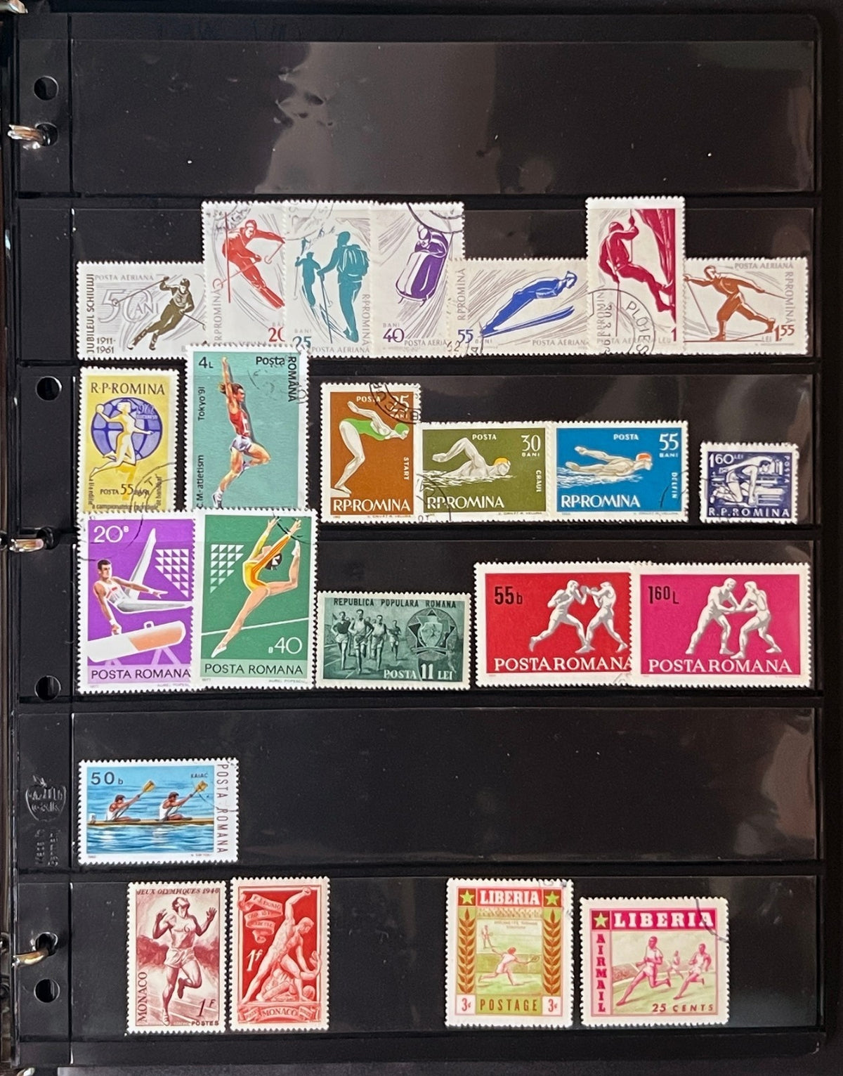 Sports Topicals Stamp Collection Stockbook 28 Pages Mint & Used ZAYIX
