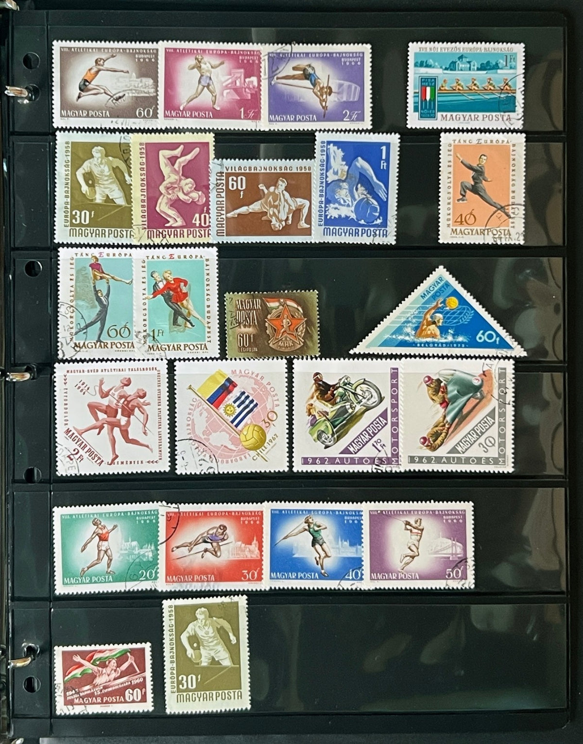 Sports Topicals Stamp Collection Stockbook 28 Pages Mint & Used ZAYIX