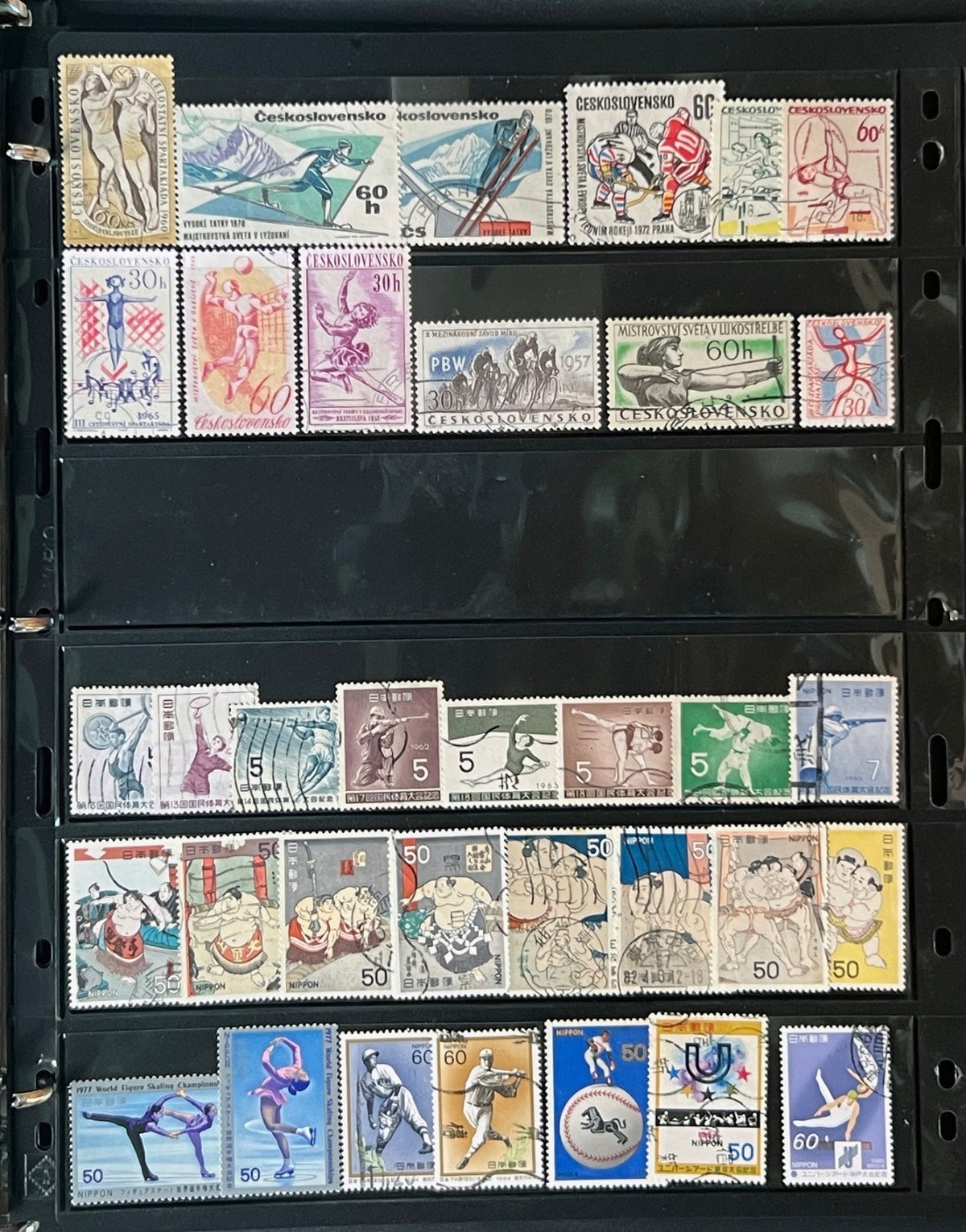 Sports Topicals Stamp Collection Stockbook 28 Pages Mint & Used ZAYIX