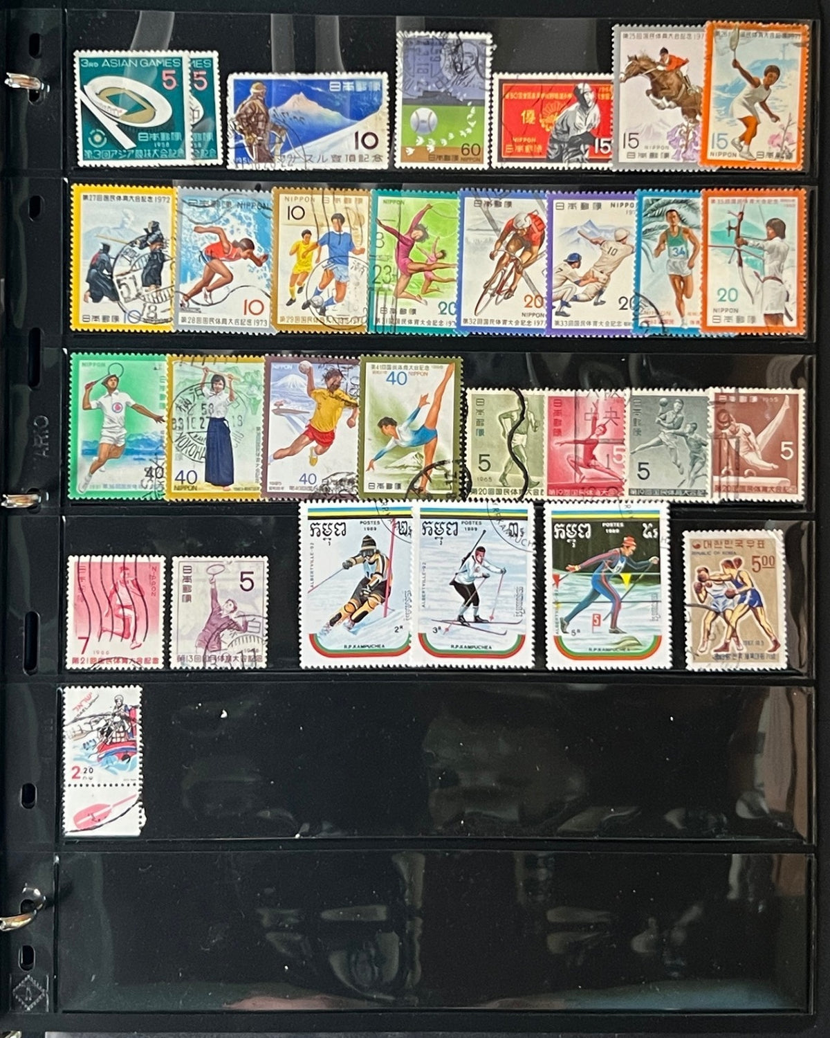 Sports Topicals Stamp Collection Stockbook 28 Pages Mint & Used ZAYIX