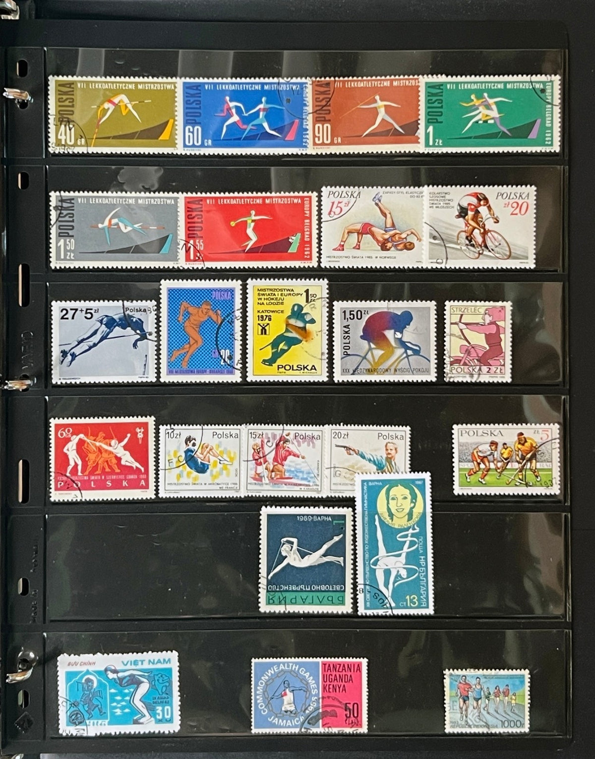 Sports Topicals Stamp Collection Stockbook 28 Pages Mint & Used ZAYIX