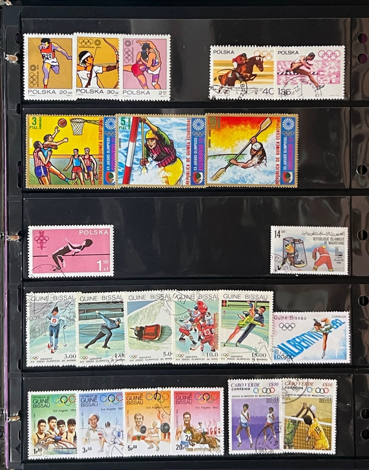 Sports Topicals Stamp Collection Stockbook 28 Pages Mint & Used ZAYIX