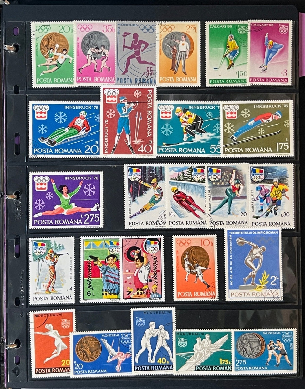 Sports Topicals Stamp Collection Stockbook 28 Pages Mint & Used ZAYIX