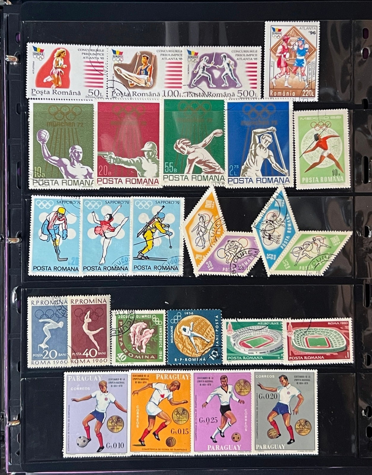 Sports Topicals Stamp Collection Stockbook 28 Pages Mint & Used ZAYIX
