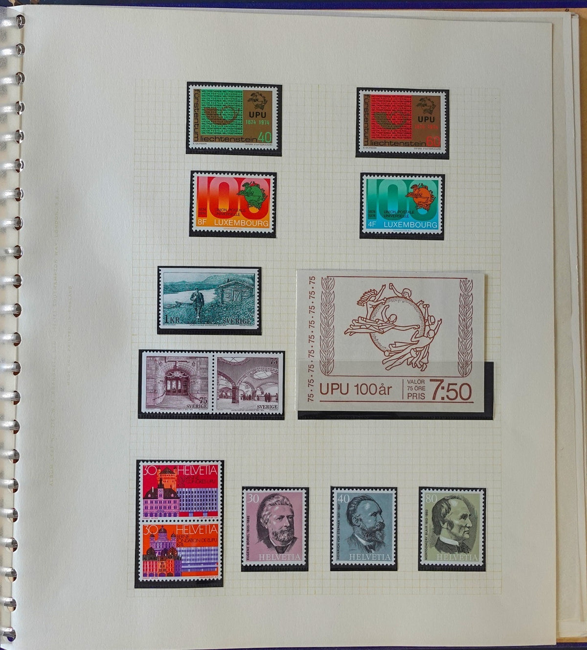 Universal Postal Union Stamp Collection Album MNH Sets & Souvenir Sheets ZAYIX