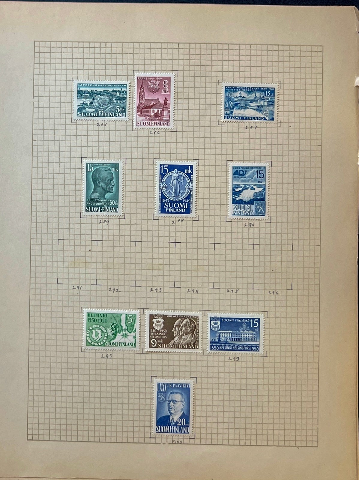 Finland Stamp Collection Album Pages 182 Stamps Mint Hinged & MNH ZAYIX
