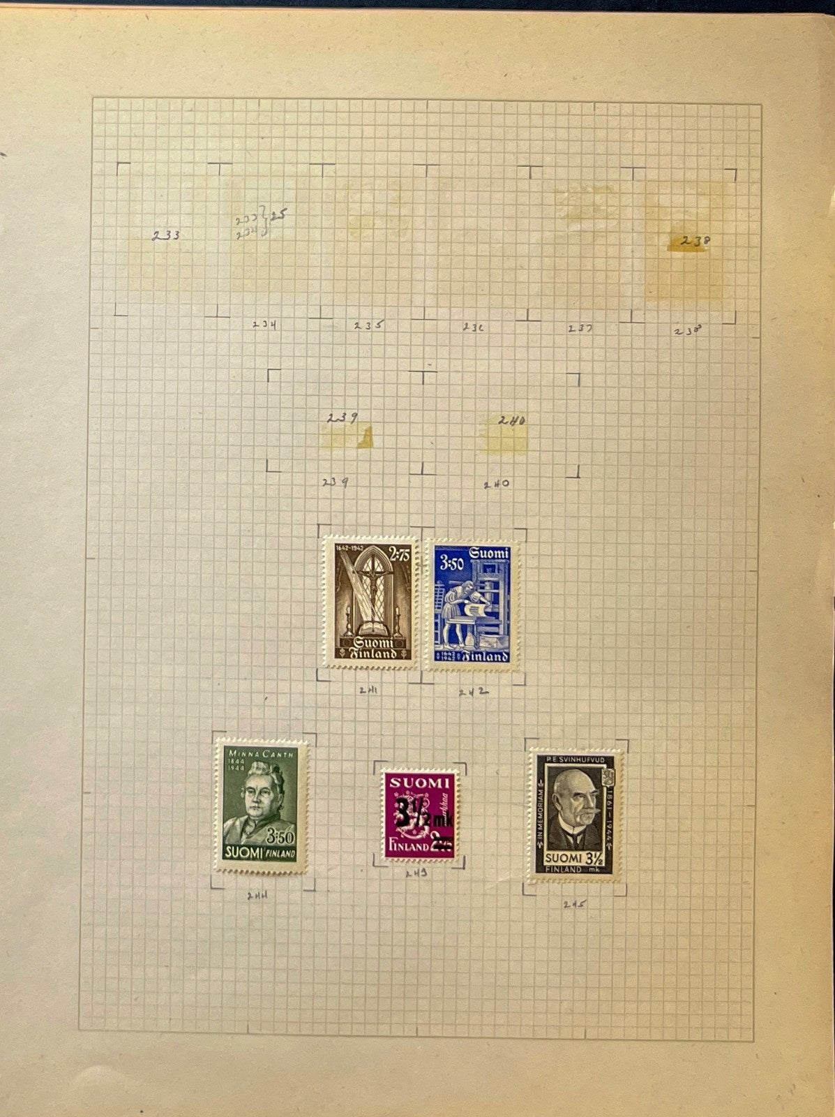 Finland Stamp Collection Album Pages 182 Stamps Mint Hinged & MNH ZAYIX