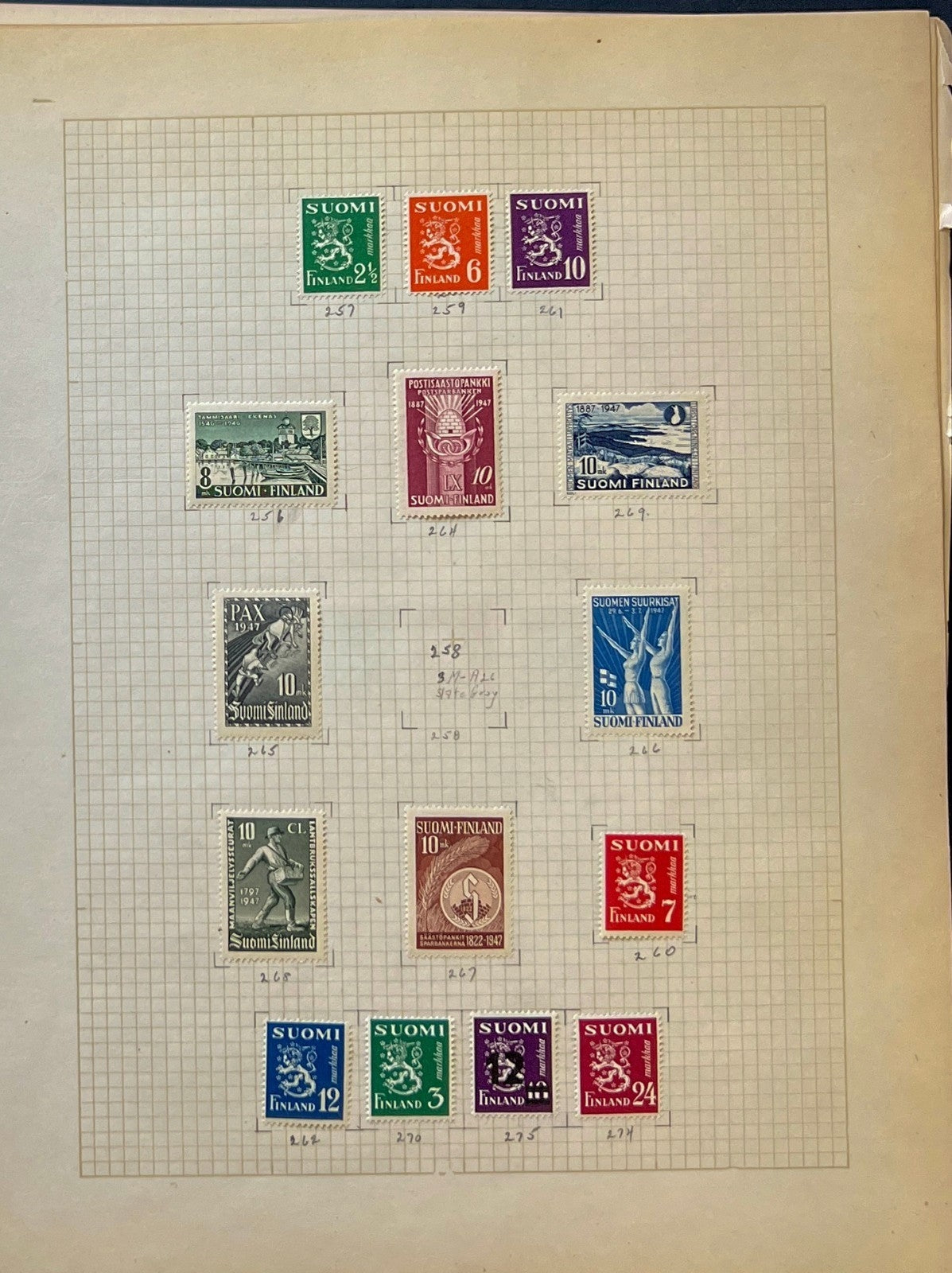 Finland Stamp Collection Album Pages 182 Stamps Mint Hinged & MNH ZAYIX