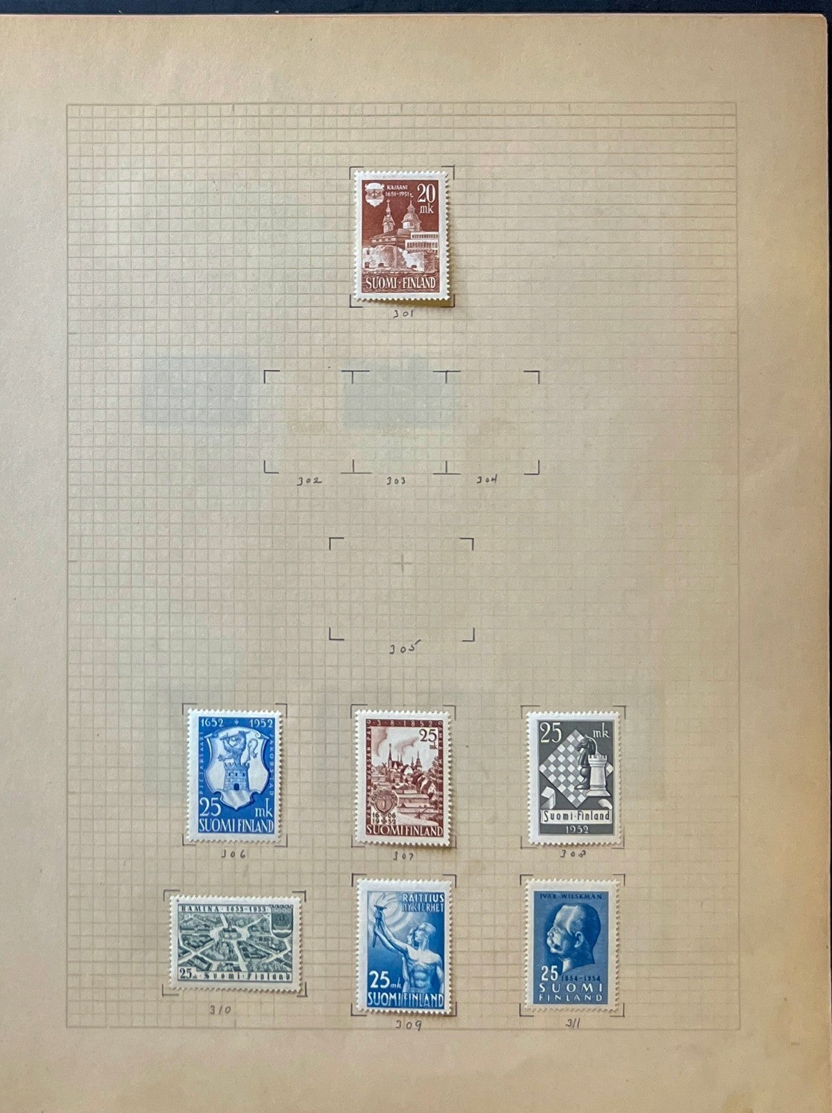 Finland Stamp Collection Album Pages 182 Stamps Mint Hinged & MNH ZAYIX