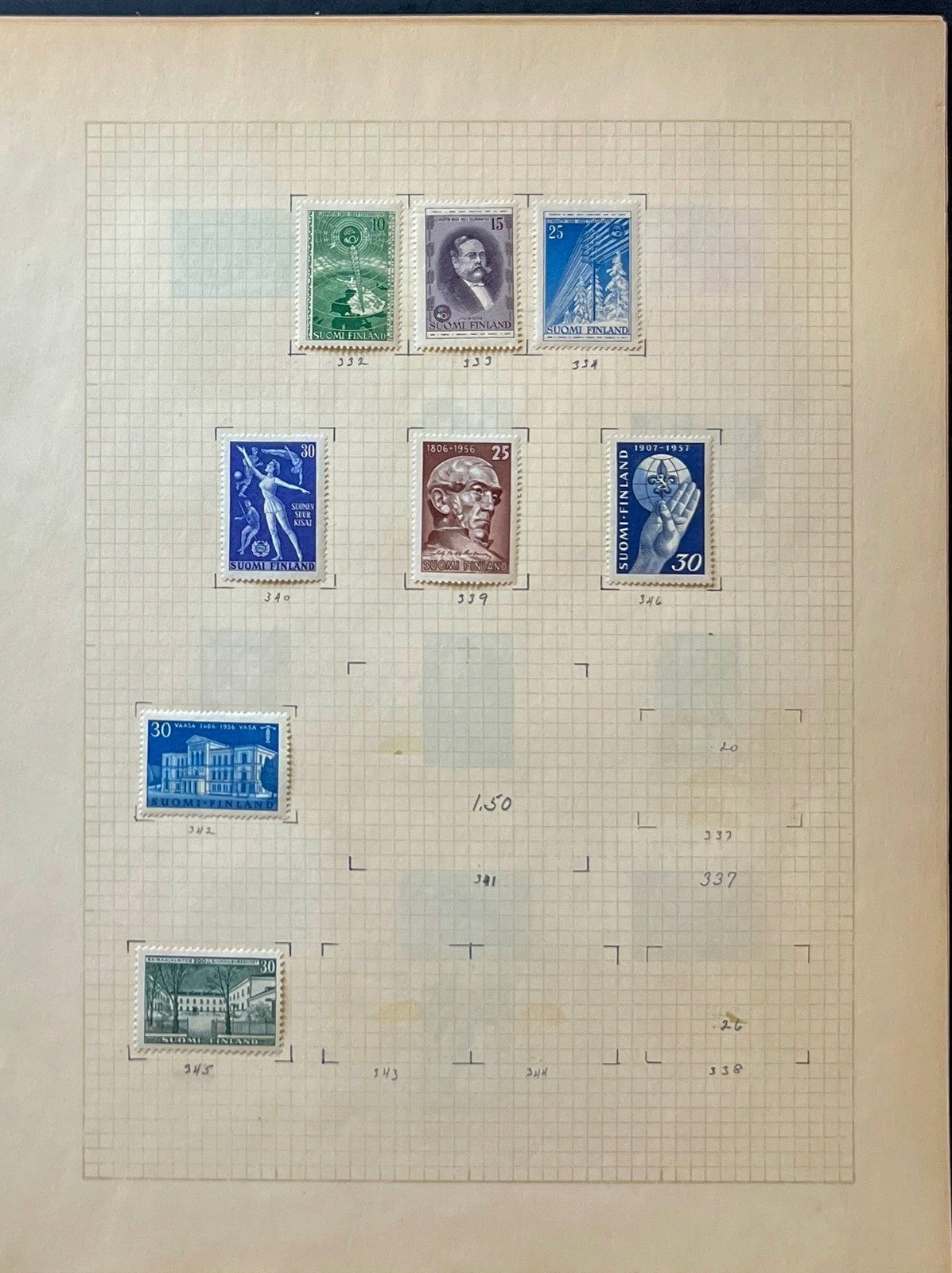 Finland Stamp Collection Album Pages 182 Stamps Mint Hinged & MNH ZAYIX