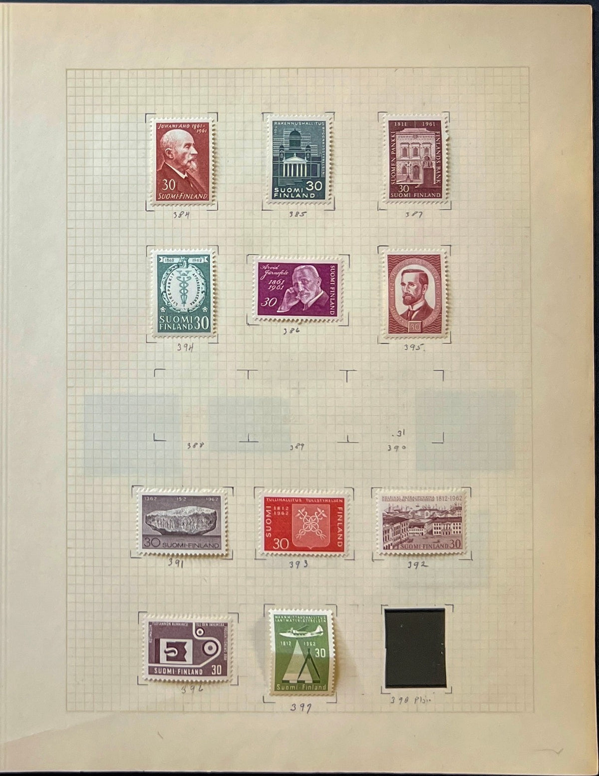 Finland Stamp Collection Album Pages 182 Stamps Mint Hinged & MNH ZAYIX