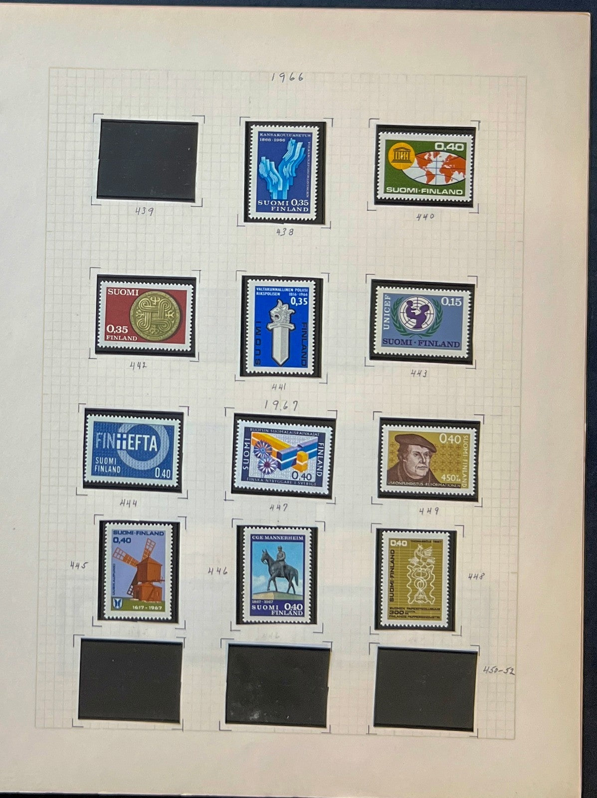 Finland Stamp Collection Album Pages 182 Stamps Mint Hinged & MNH ZAYIX