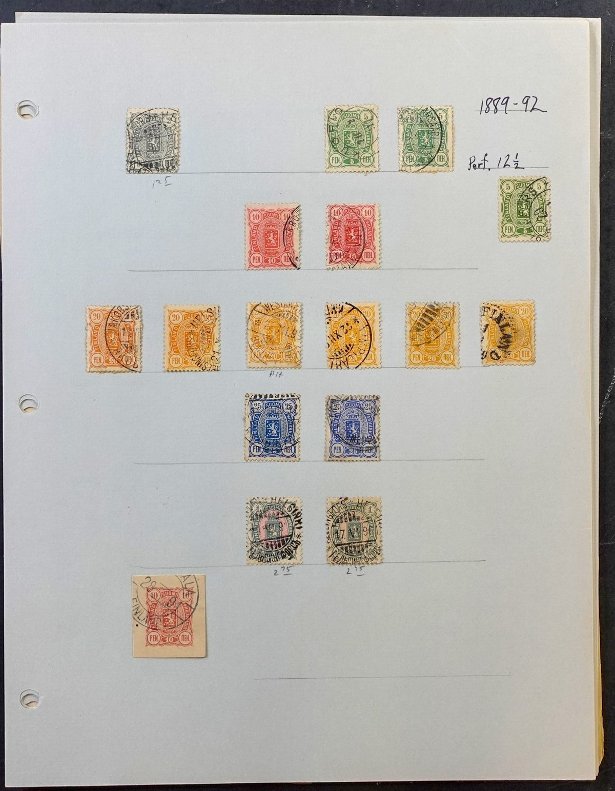 Finland Stamp Collection Album Pages 331 Stamps Mint & Used 1875-1929 ZAYIX