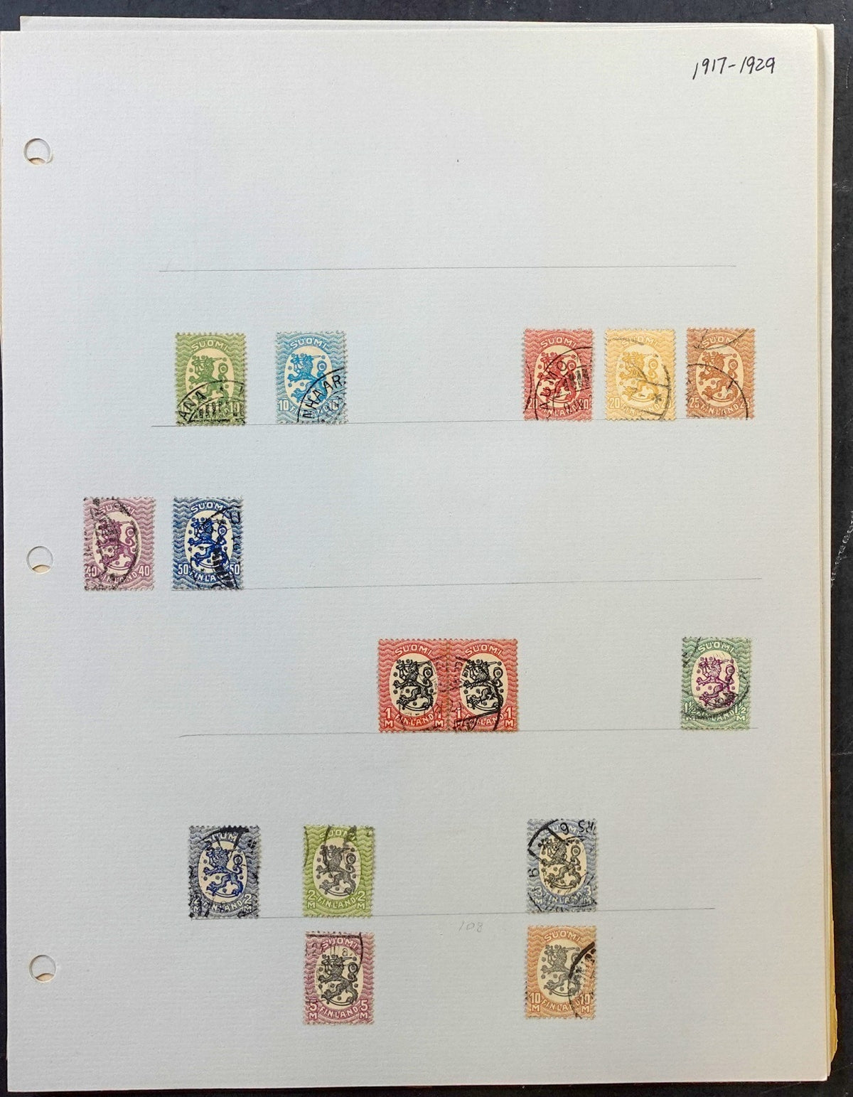 Finland Stamp Collection Album Pages 331 Stamps Mint & Used 1875-1929 ZAYIX