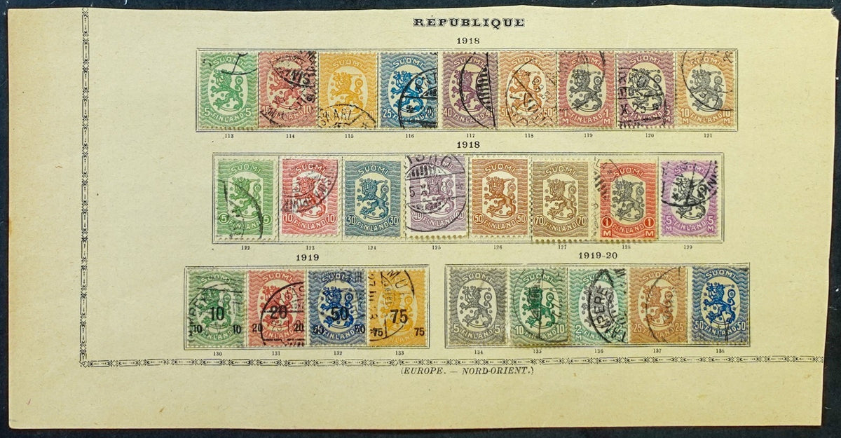Finland Stamp Collection Album Pages 331 Stamps Mint & Used 1875-1929 ZAYIX