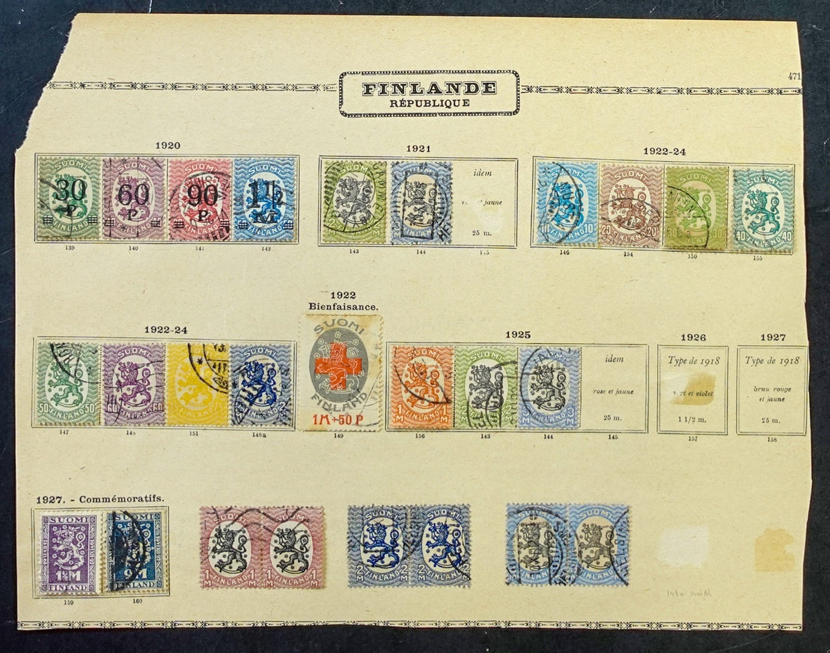 Finland Stamp Collection Album Pages 331 Stamps Mint & Used 1875-1929 ZAYIX