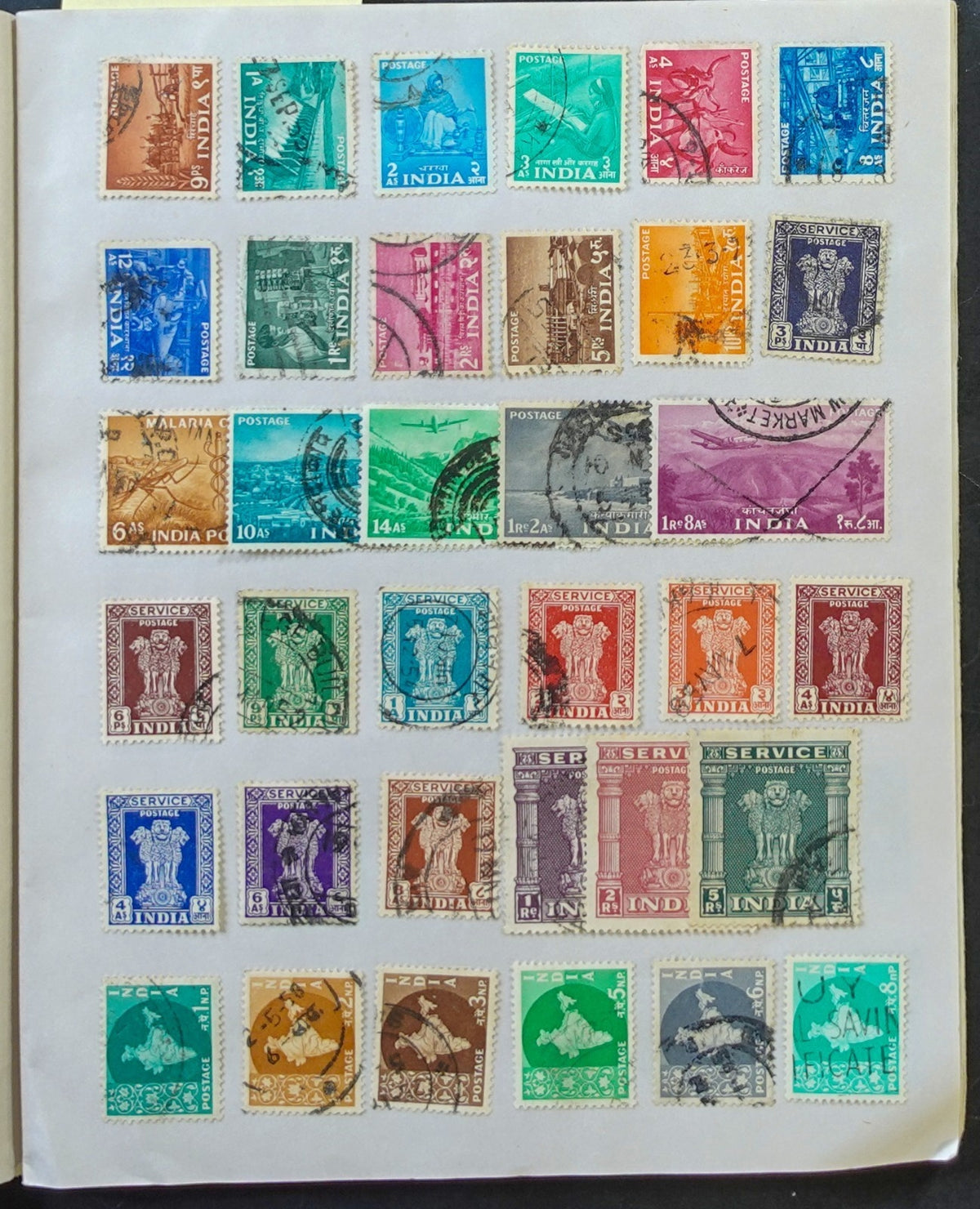 India Stamp Collection Stock Book Mint & Used ZAYIX