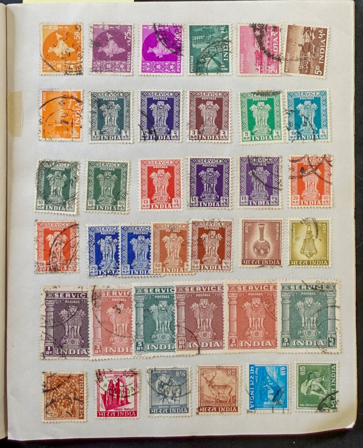 India Stamp Collection Stock Book Mint & Used ZAYIX