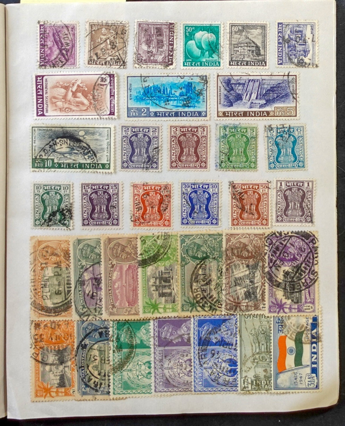 India Stamp Collection Stock Book Mint & Used ZAYIX