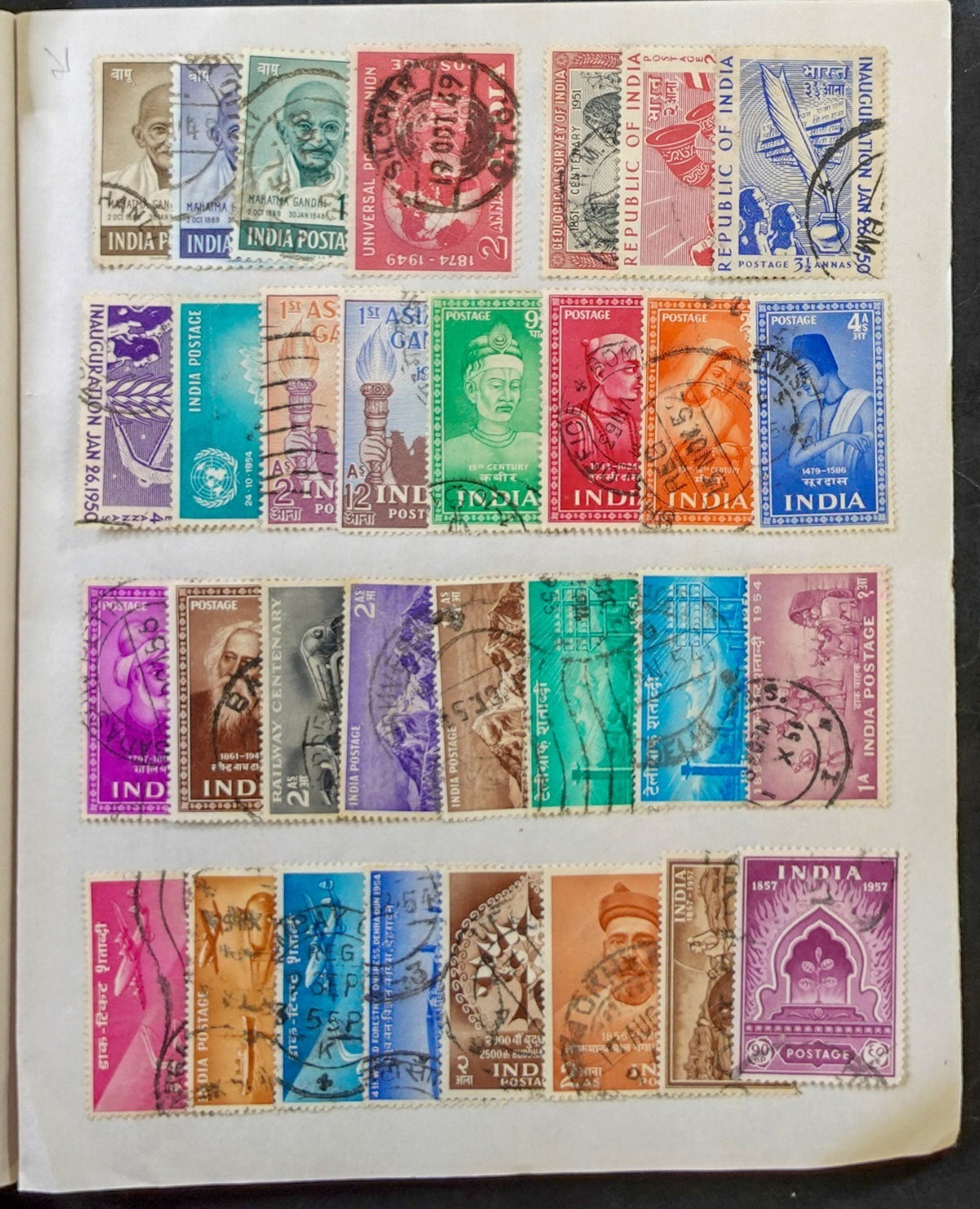 India Stamp Collection Stock Book Mint & Used ZAYIX
