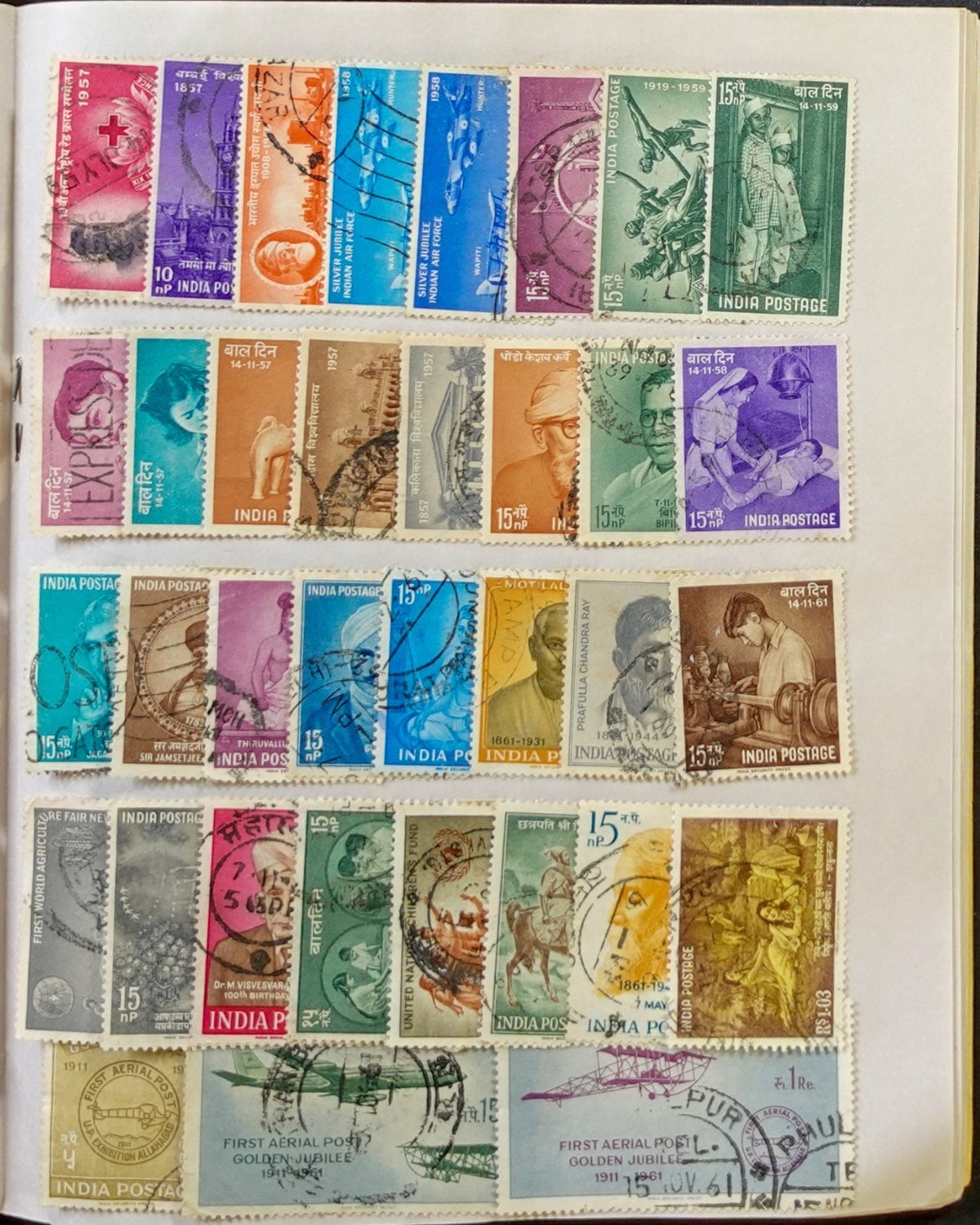 India Stamp Collection Stock Book Mint & Used ZAYIX