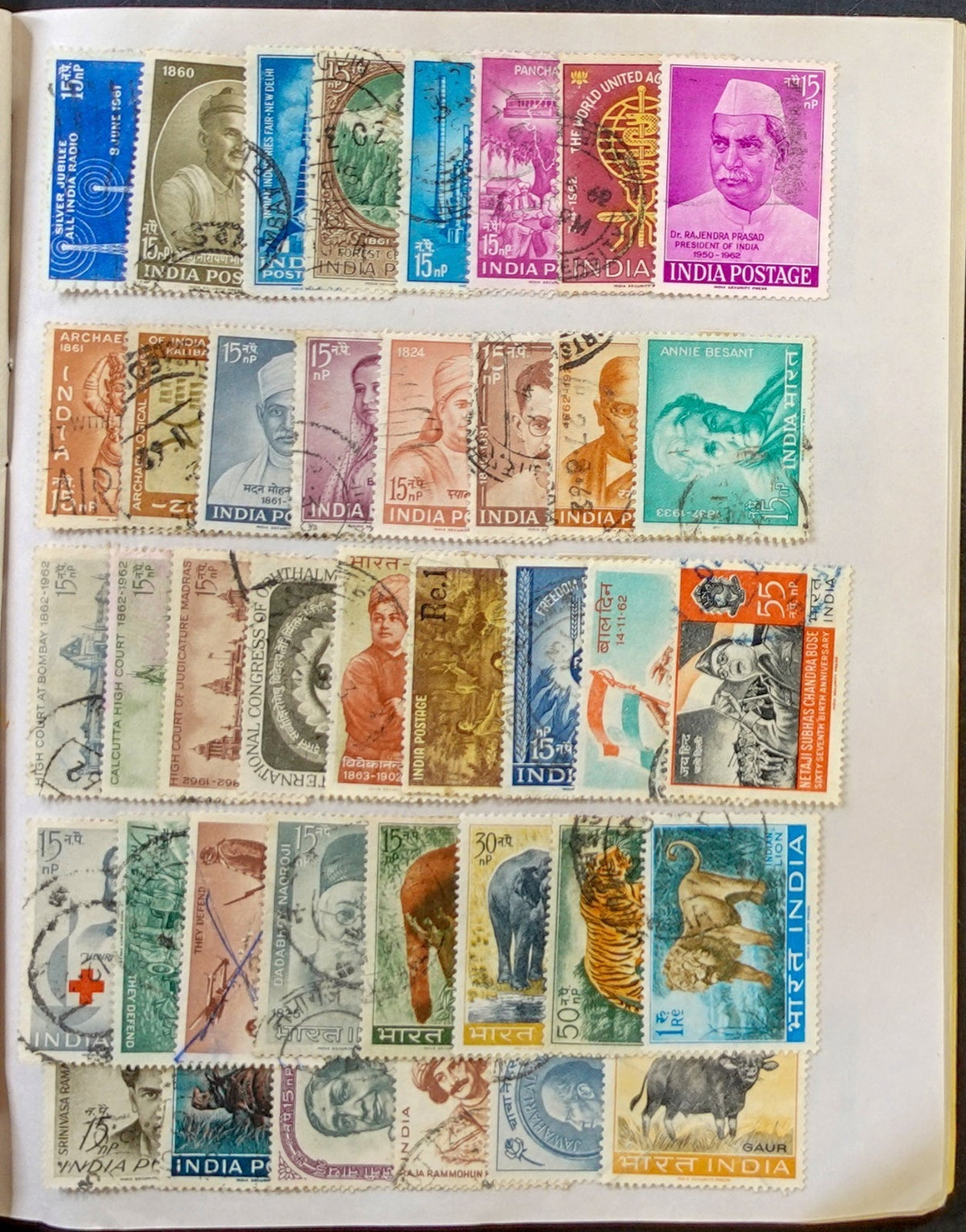 India Stamp Collection Stock Book Mint & Used ZAYIX