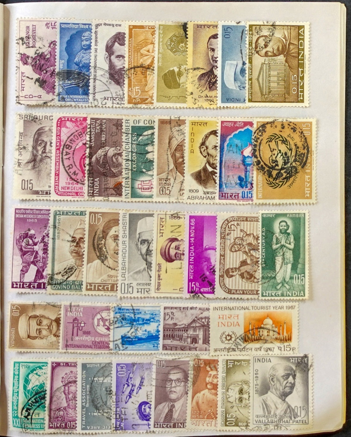 India Stamp Collection Stock Book Mint & Used ZAYIX