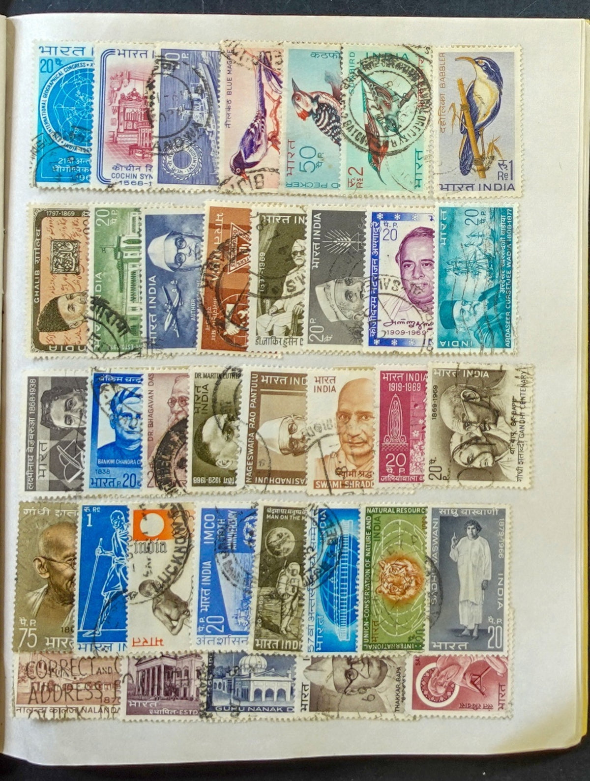 India Stamp Collection Stock Book Mint & Used ZAYIX
