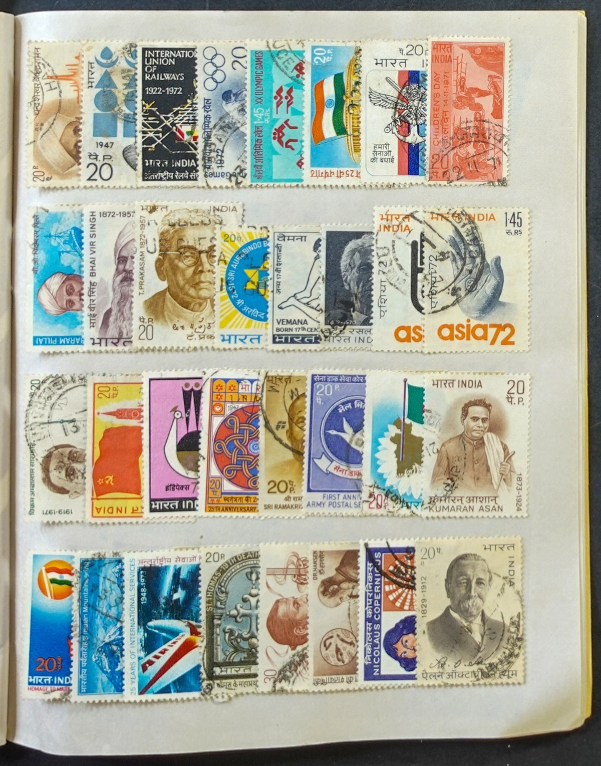 India Stamp Collection Stock Book Mint & Used ZAYIX
