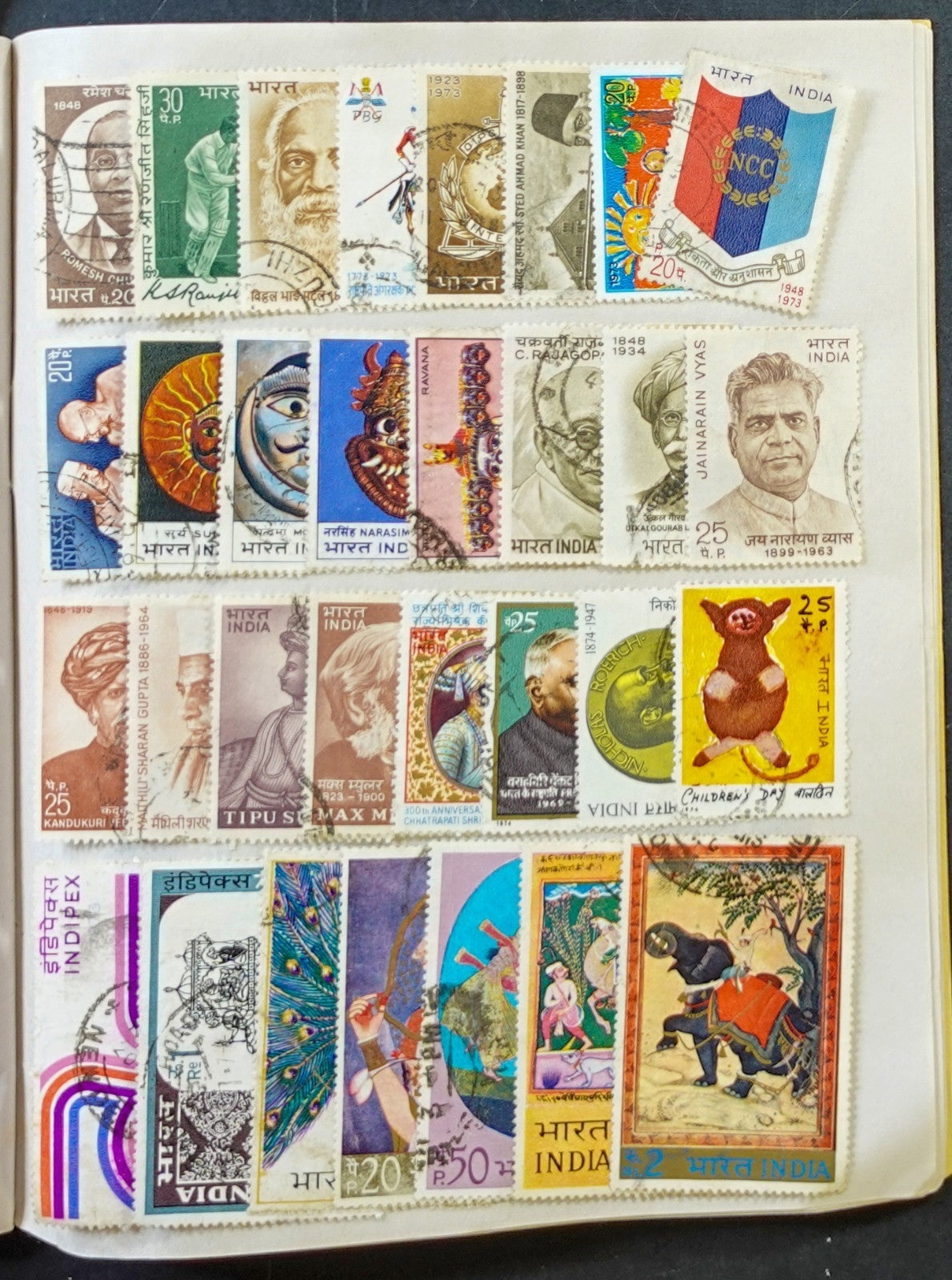 India Stamp Collection Stock Book Mint & Used ZAYIX