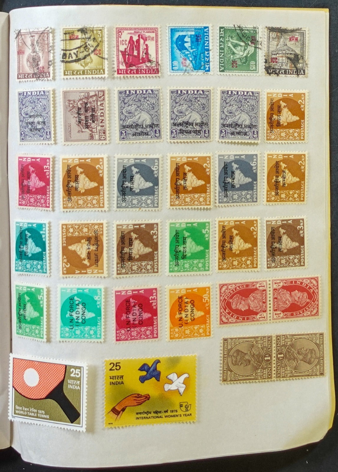 India Stamp Collection Stock Book Mint & Used ZAYIX