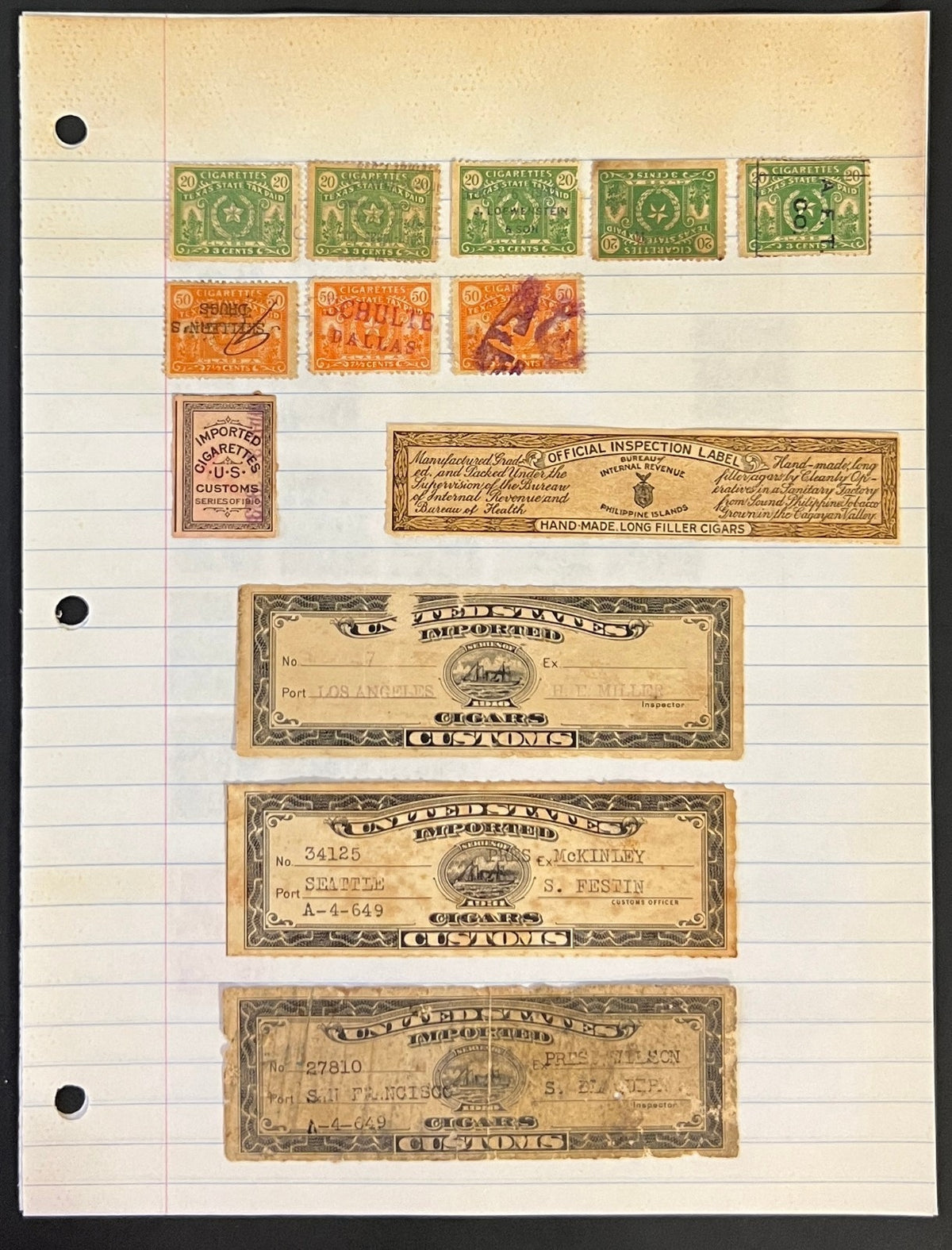 Revenues State & Federal Documents & Ephemera Stamp Collection ZAYIX