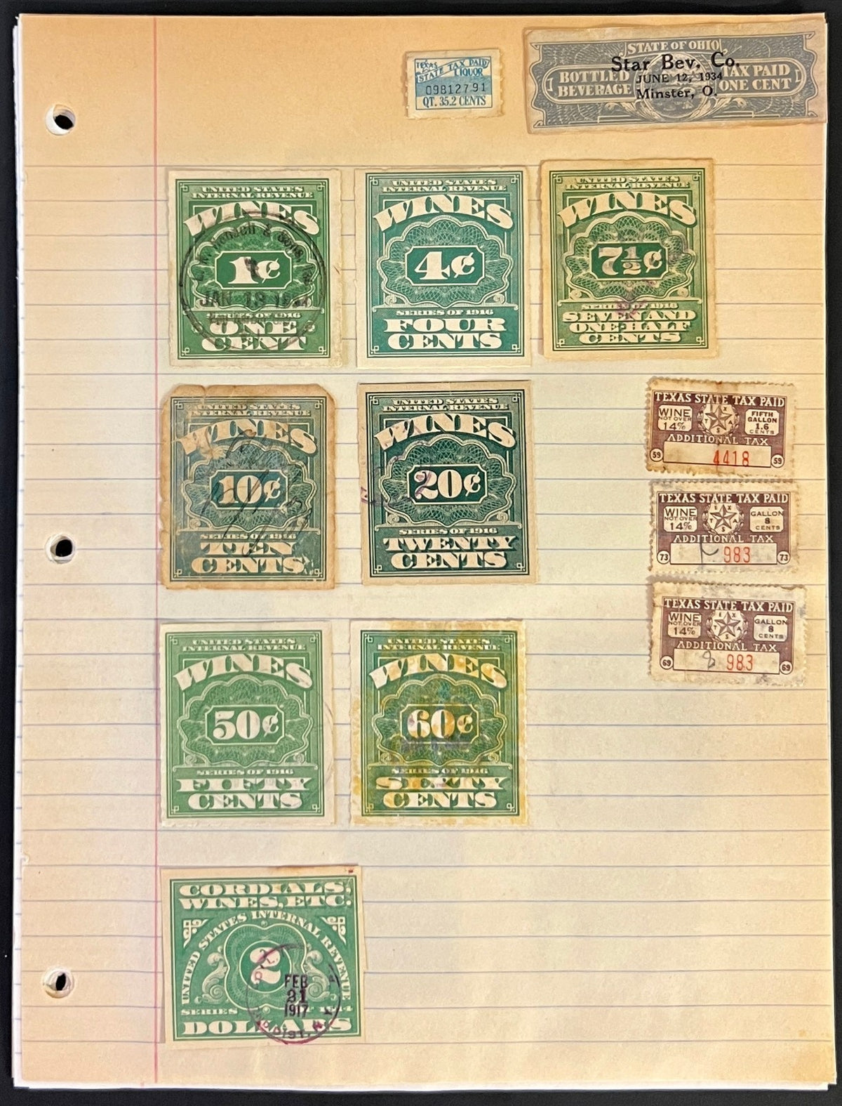 Revenues State & Federal Documents & Ephemera Stamp Collection ZAYIX