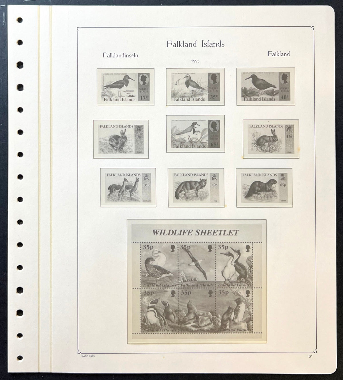 Falkland Islands & Dependencies KABE Hingeless Album Pages 1993-1994 ZAYIX