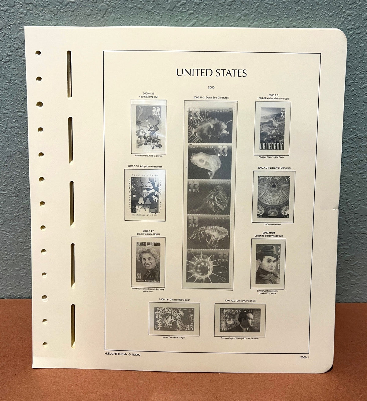 United States Lighthouse Illustrated Hingeless Album Pages 2000-2001 ZAYIX