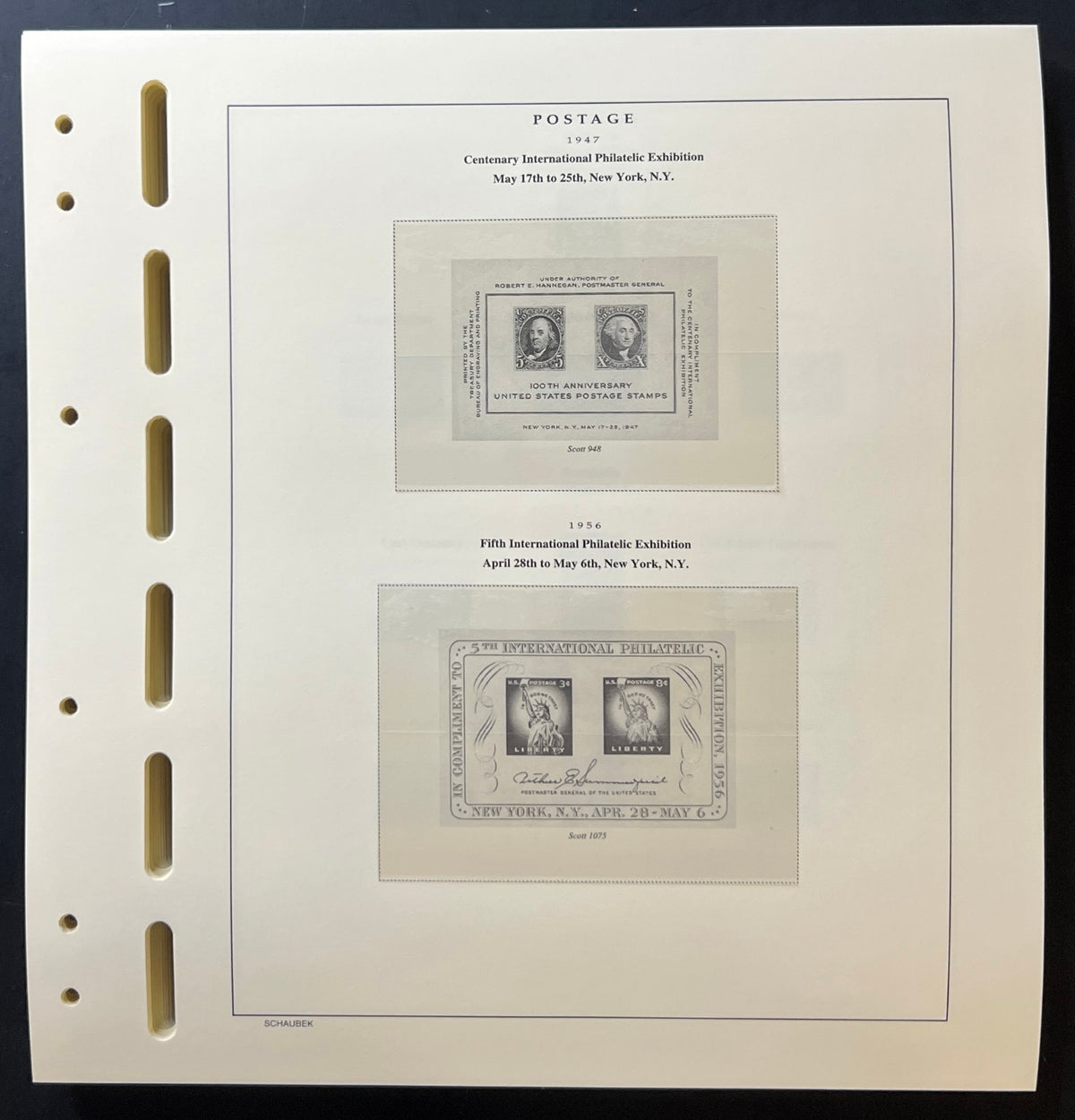 U.S. Schaubek Scott National Postage Stamp Hingeless Album Pages 1935-1981 ZAYIX